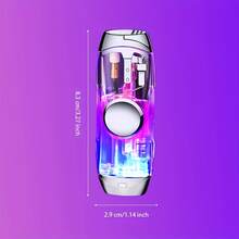 2026 Windproof Adjustable Jet Flame Lighter - Transparent, Durable Design, Portable And Refillable, Suitable Camping, Barbecue, Welding - Fuel Not Included - Technology Enthusiasts And Collectors, Barbecue Accessories, Full Of Futuristic Feel, Outdoor Adventurers' First Choice - 彩色打火機 - 查看 5