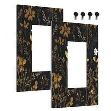 Golden/BlackLeafFloralBohoFlowers