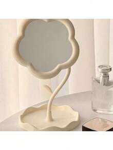 1pc Sunflower Makeup Mirror, Cute Vanity Desk Mirror For Student Dorm, Girls Beauty Makeup Mirror - Multicolor - View 6