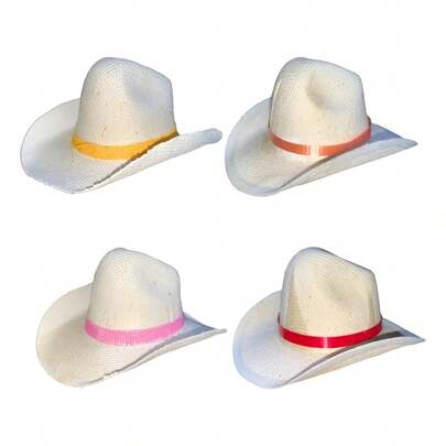 Tendencia10 Sombrero Texano 8cm Vaquero Mini Mexico Fiesta Mexicana  BlancoCalidad premium
