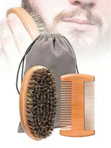 Beard Brush, Beard Comb, Beard Care Grooming Set, Perfect Gift For Men For Holidays, Hair Brush, Comb, Hair Tools, Hair Products And Accessories For Barber Salon Beauty Travel Essentials,Back To School,Travel Holiday Essentials, Hair Accessories For Women