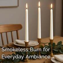 Stonebriar Tall 10" White Unscented 30 Count Taper Candles, 7 Hour Burn Time - ColorB - View 4