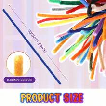 Encrypted Twist Twist Rod Plush Flower Bouquet DIY Craft Material Pack, Macaron Twist Twist Rod Flower Bouquet Handmade DIY Weaving Material Pack