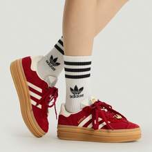Adidas GAZELLE BOLD W Collaboration Model "T-Toe Sneaker" New Year Classic Thick Sole Sports Skateboard Shoes - Red - View 2