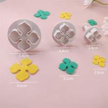 4pcs Mini Plum Blossom Clay Cutters, Suitable For Designer DIY Polymer Clay Earring Tools, Valentine's Day Theme - 4 Flower - View 10
