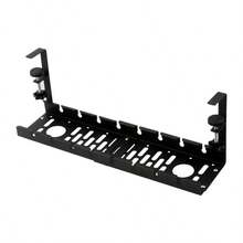 桌下线缆管理托盘 可扩展插座收纳架 电线电源线电源适配器支架 整理器 无需钻孔