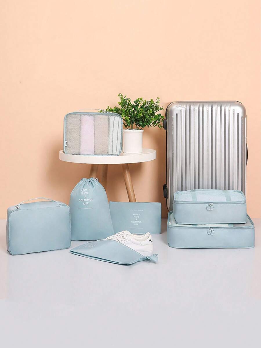 7pcs Lightweight Travel Packing Cubes Set, Travel Organizer Bags