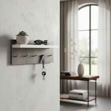 TendenciaPortallaves Con Repisa Decorativa 30x13.5cmCalidad premium - Gris - Ver 2