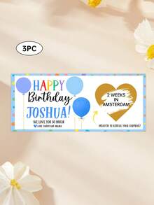 1/3张个性化生日刮刮卡，特别生日惊喜刮刮卡，适用于18岁、21岁、30岁、40岁、50岁、60岁、70岁生日，可定制文字，适合节日派对装饰、家居装饰、日常使用，可赠送亲朋好友，精美礼物，定制生日礼物，定制饰品 - 彩色 - 查看 46