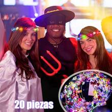 Tendencia10pz Diadema Corona Flores Luz Led Fiesta FestivaCalidad premium