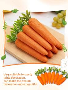 12pcs Realistic Carrot Decor, Artificial Carrots For Easter, Lifelike Fake Carrots, Suitable For Farm Party, Tabletop DIY, Easter Party And Home Kitchen Decoration - Multicolor - View 3