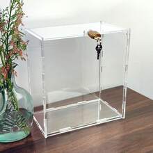 TendenciaCaja Lisa Buzón P/ Dinero / Alcancía Para Sobres Boda O Xv's TransparenteCalidad premium - Transparente - Ver 8