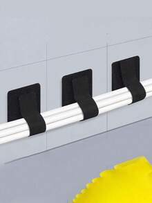 10 piezas de bridas de cable reutilizables y multiusos con autoadhesivo resistente, convenientes para organizar el escritorio, cables de computadora/datos, adecuadas para diversos cordones y cables para mantenerlos ordenados y limpios. - Unitalla - Ver 2