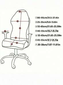 1set/4pcs Gaming Chair Cover, Solid Color Anti-Cat Polyester Office Chair Cover Computer Chair Cover, Removable And Washable Office Chair Protective Cover, One Backrest Cover, One Chair Cover, Two Armrests - Black - View 2