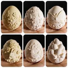 Easter Eggs Silicone Candle Molds DIY Rabbit Flower Butterfly Chicken Clover Embossed Egg Plaster Resin Mould Soap Candle Mold - Multicolor - View 7