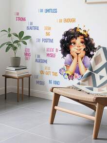 1PC- Wallpaper -[Unicorn, Girl, Elf]Boy Kids Room Decor Home Self-Adhesive Baby Nursery Decor Girl Decor Wallpaper Removable Wall Stickers For Personalized Gifts Wall Decor Living Room, Girls Bedroom, Window Stickers – Cute & Creative Wall Decor For Wall Art Kids Room Decor Bedroom Decor - Multicolor - View 2