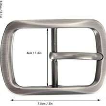 Leoon Hebilla de Cinturn, Hebilla de Repuesto Cuadrada de una Sola Punta Extrable Retro de Latn para Hombres Y Mujeres Accesorios de Ajuste de Sujecin de Cinturn(Hebilla de cinturn tipo B) - hebilla de cinturón tipo b - Ver 3