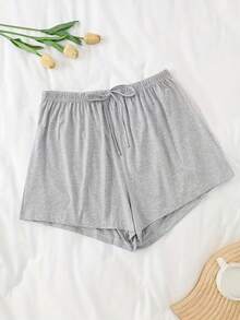 3 chiếc quần pajama nữ màu trơn, chất liệu vải dệt kim, có dây rút giả, kiểu dáng mới, thích hợp mặc ở nhà, đi biển, hẹn hò, tập luyện, mọi mùa. - Xám + Đen + Nâu - Xem 5