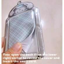 1个3英寸PVC摇滚贝斯猫可爱学生偶像周边照片卡套