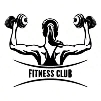 TendenciaVinil Decorativo Para Gimnasio Fitness Club Gym Motivacion NegroCalidad premium