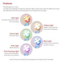 新款迷你面部美容仪，LED嫩肤按摩棒，面部护肤按摩器，LED光子嫩肤仪，USB充电式家用美容仪，适用于面部和颈部，电池容量：400mAh - 白色 - 查看 11