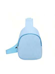 New Teenage Girls PU Leather Transparent Chest Bag Crossbody Bag - A - View 7