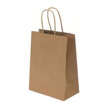 Conjunto de 40/20 sacolas de papel kraft marrom com alças, ideais para presentes, supermercados, lojas especializadas, encomendas, embalagens e uso doméstico.