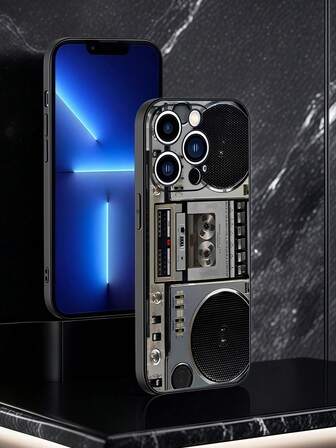 1 st coolt svart stötsäkert heltäckande TPU-skyddsskal kompatibelt med 13, 14, 15 Pro Max, 16, 16 Pro, 16 Pro Max, 16 Plus, 16E, 17, 17 Pro, 17 Pro Max, 17 Air, 11, 12 Pro Max, X, XR, XS Max, 7, 8 Plus, 13 Mini, 12 Mini, 11 Pro Max, 14 Pro, 14 Plus, 15 Plus, modern, konstnärlig, tecknad, mjukt skal