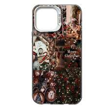 Ambiente navideño cálido con adornos, luces y dulces. funda de móvil de láser Elemento de diseño de funda para teléfono,  ideal como regalo para cumpleaños, para mamá, familiares, amigos - Blanco - Ver 4