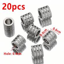 20pcs Stainless Steel Mesh Beads, Gold Color Large Hole Beads Suitable For DIY Necklace, Bracelet, Jewelry Making - Multicolor - View 9