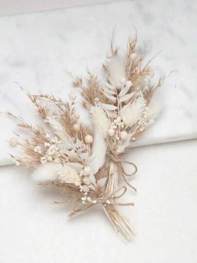 1-12件迷你干花花束套装，适合波西米亚风婚礼、桌面摆件、干花枝、手工干花、伴娘生日蛋糕礼盒、花瓶装饰