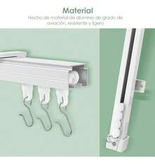 TendenciaCortineros Ajustable Riel Para Cortina De Techo 0.8-2.1mCalidad premium - Blanco - Ver 7