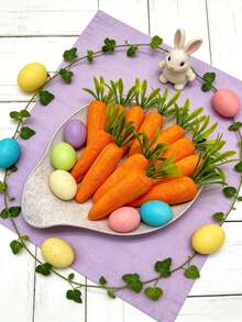 12pcs Realistic Carrot Decor, Artificial Carrots For Easter, Lifelike Fake Carrots, Suitable For Farm Party, Tabletop DIY, Easter Party And Home Kitchen Decoration - Multicolor - View 5