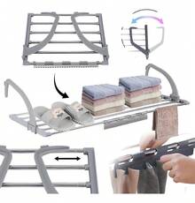 TendenciaTendedero Plegable Ropa Antepechos De Ventanas Y BañosCalidad premium - Gris - Ver 8