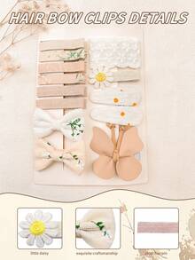 13pcs Natural Color Baby/Toddler Hair Accessories Set - Multicolor - View 5