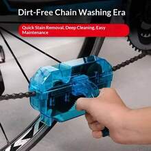 1PC Handheld Bike Chain Cleaning Tool No Chain Removal Needed Durable Easy To Use For Through Bicycle Chain Maintenance - Multicolor - View 3