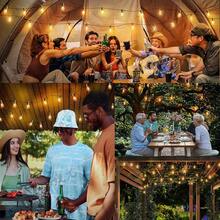 TendenciaGuirnalda De Luces Led Exterior 10metros 10 Focos AmarilloCalidad premium - Amarillo - Ver 9