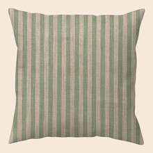 1pc Simple Green Striped Pattern Printed Throw Pillow Cover - Decorative Cushion Cover With Zipper, Machine Washable, Suitable For Indoor/Outdoor Decor, Living Room, Bedroom, Party, Sofa Pillow, Available In Multiple Sizes, Single-Sided Printing - Green - View 13