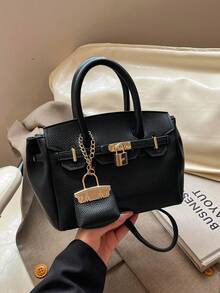 Platinum Chic Handbag, Lightweight Luxury Minimalist Versatile Shoulder Bag, Large Capacity Unique Crossbody Bag - [With Small Pouch] - Multicolor - View 4