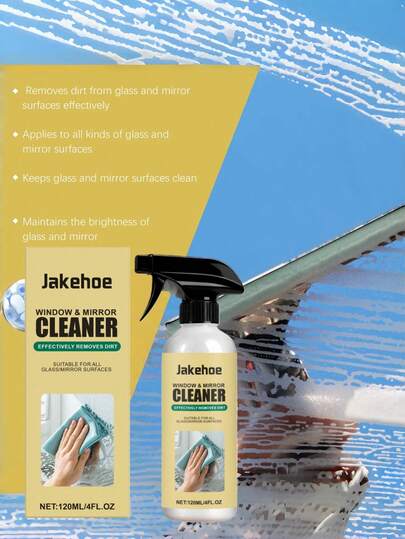 120ml Mirror Cleaning Spray, Multi-Purpose High-Efficiency Decontamination, Suitable For Regular Glass Mirrors. Gentle Household Glass Cleaner Removes Stains Without Leaving Water Marks. Easy Wipe, Leaves Glass Sparkling Clean. Powerful Dissolving Of Oil And Water Stains On Glass Surface, Restores Transparency. Quick Drying, No Residue. Glass Cleaner