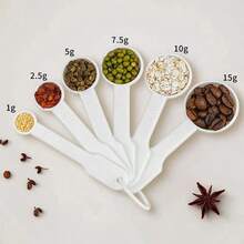 Multifunctional Plastic Measuring Spoon Set, Stackable Segmented Measuring Spoon, Coffee Salt Seasoning Measuring Spoons,Suitable For Baking&Cooking Tools In Kitchens Restaurants - Multicolor - View 2