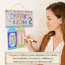 TendenciaAñoranza Letrero Escolar Con Pases De Salida Niños Y Niñas Pases De SalidaCalidad premium - 1 - Ver 7