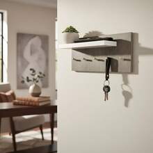 TendenciaPortallaves Con Repisa Decorativa 30x13.5cmCalidad premium - Gris - Ver 3