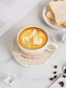 1pc Ceramic Butterfly Cup & Saucer Set, 4 Styles Available, Suitable For Home, Office, Cafe, Great Gift Option