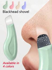1-2pcs Non-Electric Gentle Facial Pore Cleansing & Blackhead Remover Tool, Helps Smooth & Refine Skin, Practical Makeup Remover Tool Suitable For All Genders, Textured Surface Design, Ergonomic, Durable & Anti-Slip Blackhead Extractor, Deep Cleansing, Multi-Functional Exfoliating Beauty Tool - Multicolor - View 2