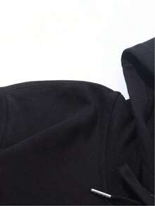 1Pc Accept Adapt Advocate Autism Awareness Hoodie - Long Sleeve, Knit Fabric, Relaxed Fit, Full Size, Fashionable Graphic Print, Perfect For Casual Outings And Daily Wear Women's Minimalist Regular Fit Long Sleeve Sweatshirt - Casual Daily Outfits Top Valentine Outfits For Women - 黑色 - 查看 4