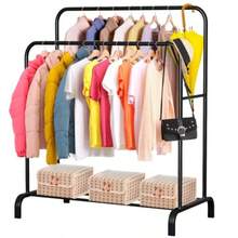 CYSELECTSHOP Perchero Organizador Rack Doble Armario Para Ropa Closet Doble Poste Perchero De Piso Closet Para Colgar Sombreros Bolsos Zapatos Cajas de Almacenamiento Estante De Ropa 158 Cm Negra - Negro - Ver 1