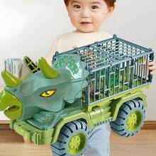 Camión de Transporte de Dinosaurios y 15 Piezas de Dinos Huevos de Dinosaurio Piedras árboles Juego de Dinosaurios Jurásicos de Captura para Niños y Niñas - como en la foto - Ver 5
