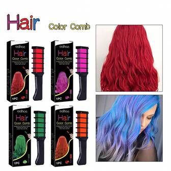 这款临时染发梳提供多种颜色选择，让您的秀发闪亮动人。它让您在不同场合展现不同的造型。使用方便，不会损伤发质，适合所有发质。