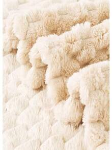 Super Soft, Fluffy Fleece Blanket 160*210cm - Multicolor - Beige - View 3